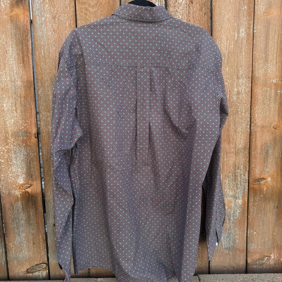 CINCH Men’s Red Black Brown Patterned Long Sleeve Button Down Shirt Size Medium - Picture 9 of 10